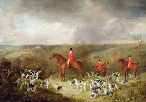 Lord Glamis et ses chiens de chasse, 1823